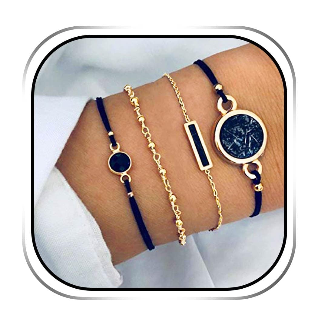 Lot de 4 bracelets bohèmes empilables Edary pour femmes