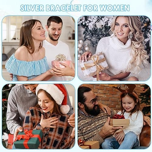 Bracelet Sterling argent femme tendance Accessoire mode anniversaire cadeau bijoux éclatant