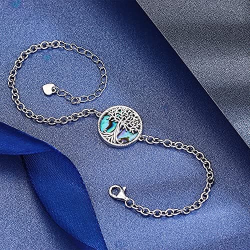 Odinstone Arbre de vie argent 925 regulier femme bijoux cadeau anniversaire 18+5cm
