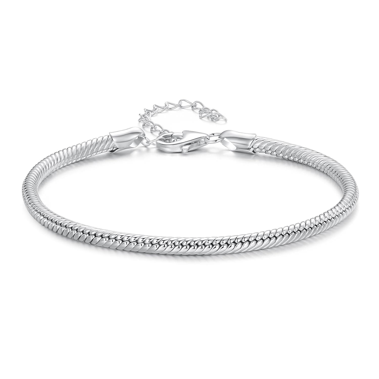 Bracelet en argent sterling 925 Teleye femme fermoir homard tendance