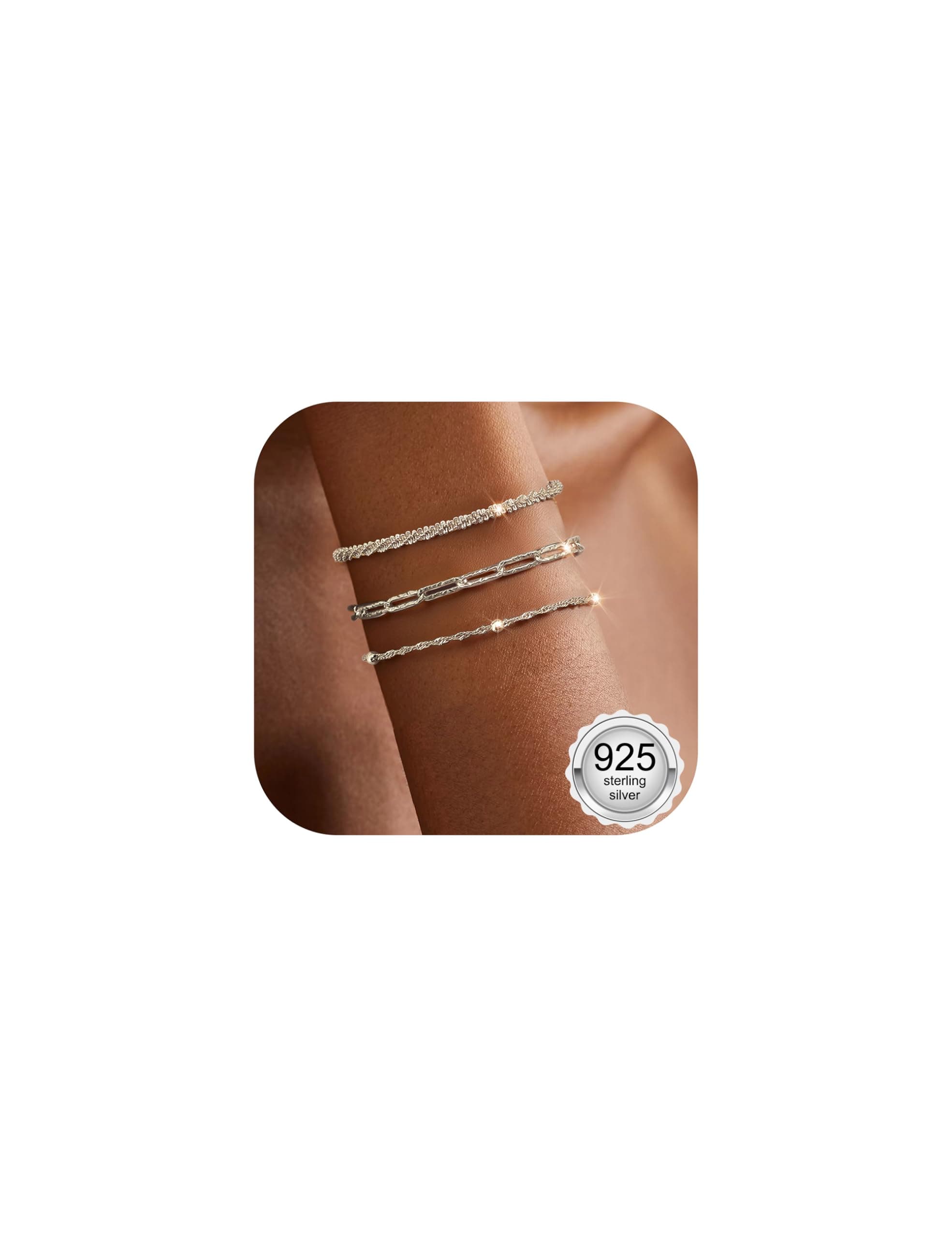 Filigrane Milacolato Bracelet Argent 925 Plaqué Or 16 Carats Femme Bijoux Accessoires pour Femme Filles