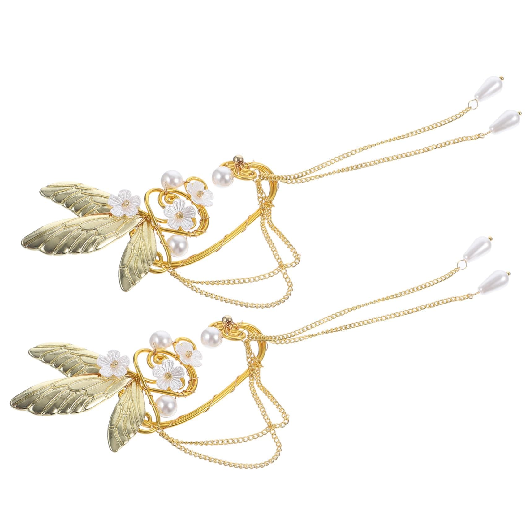 LIGIGWASH 2 pièces Boucles d'Oreilles Pendantes avec Pompons Clip sans Perçage Élégantes et Légères pour Femmes Fêtes et