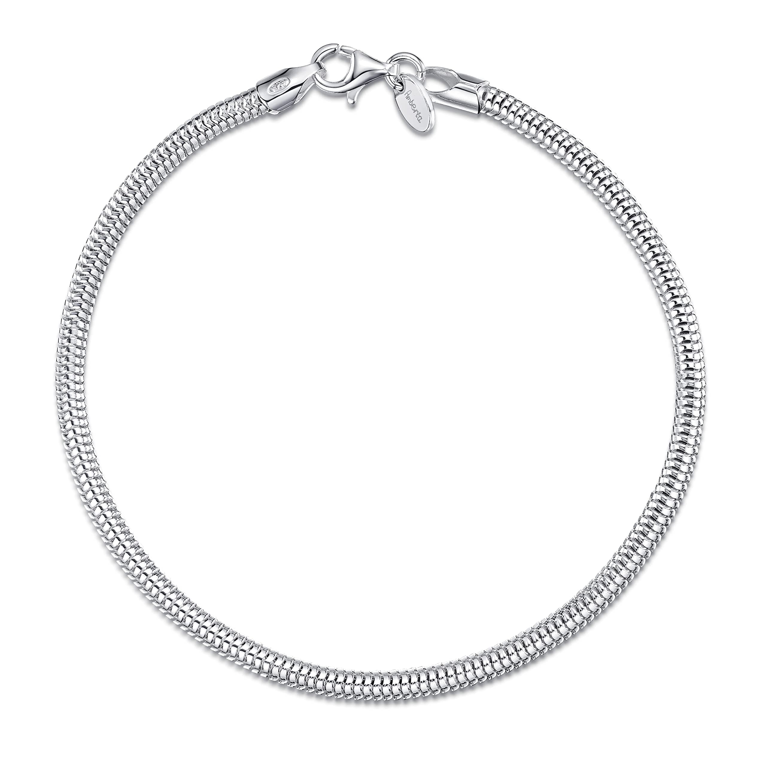 Amberta Bijou Bracelet à Breloques en Or Fleuri pour Femme 925 Sterling