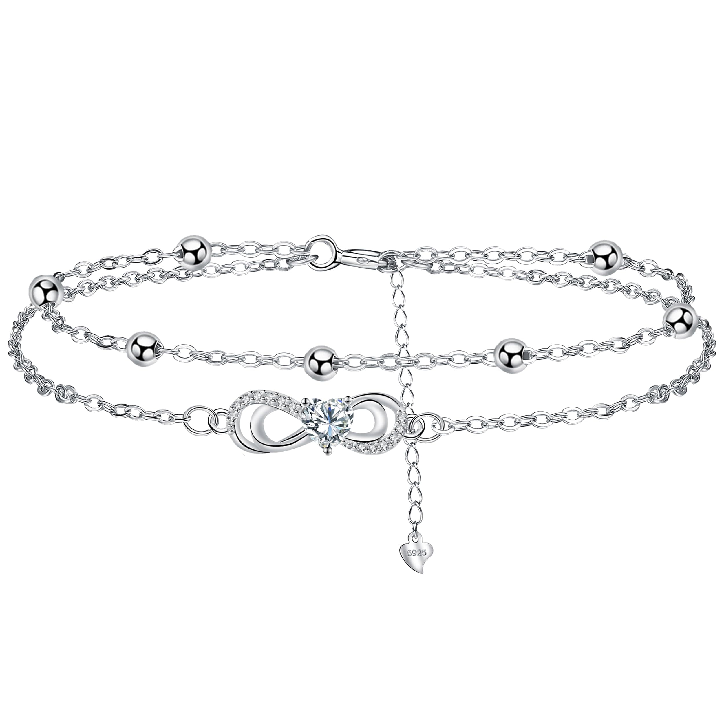 Bracelet Argent Sterling 925 Yinsen Femmes Reglable Cadeau Noël Anniversaire Fête des Mères Maman