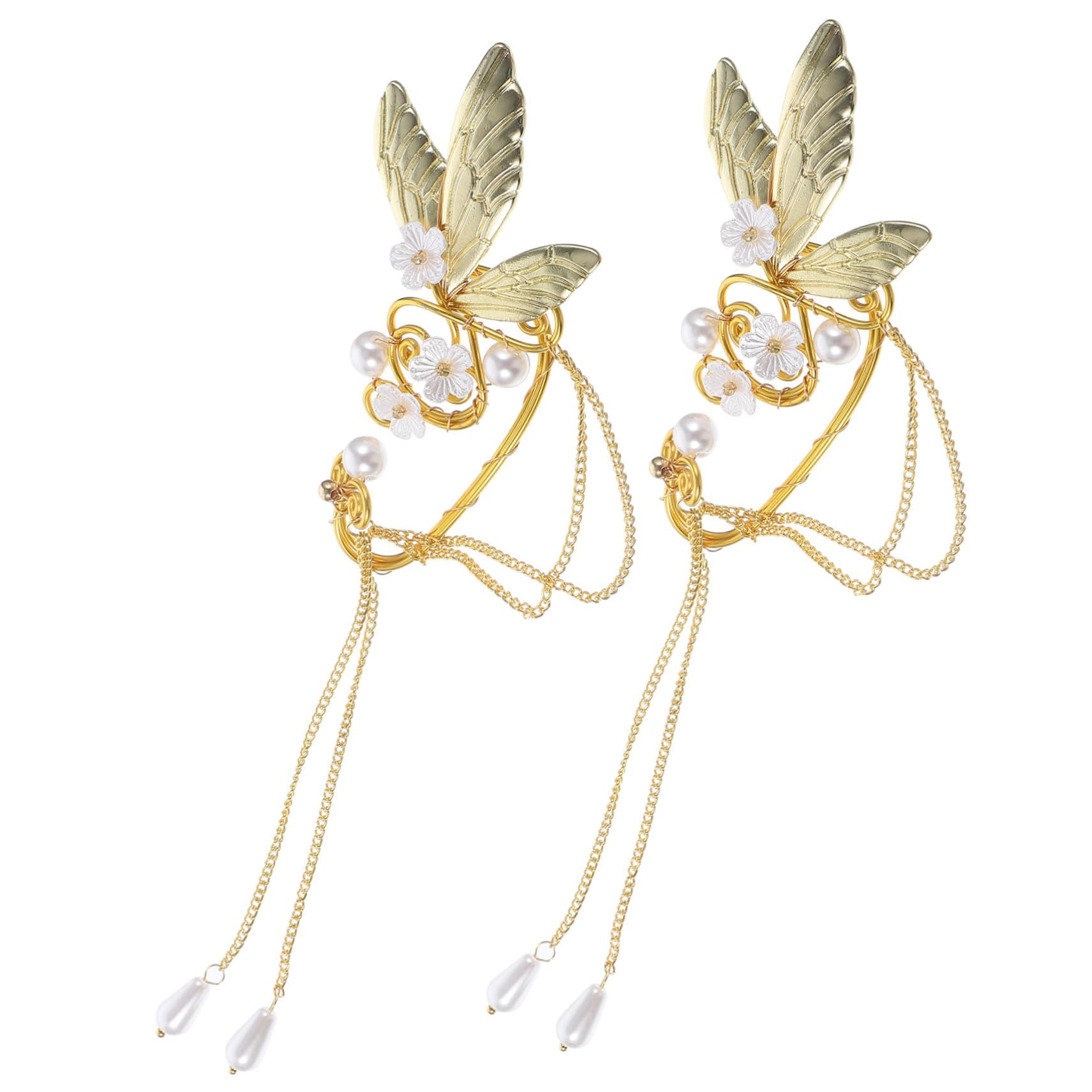 FOMIYES 2 pièces boucles oreilles avec clips pendants décoratifs pour femmes durables et élégants accessoires mode pour
