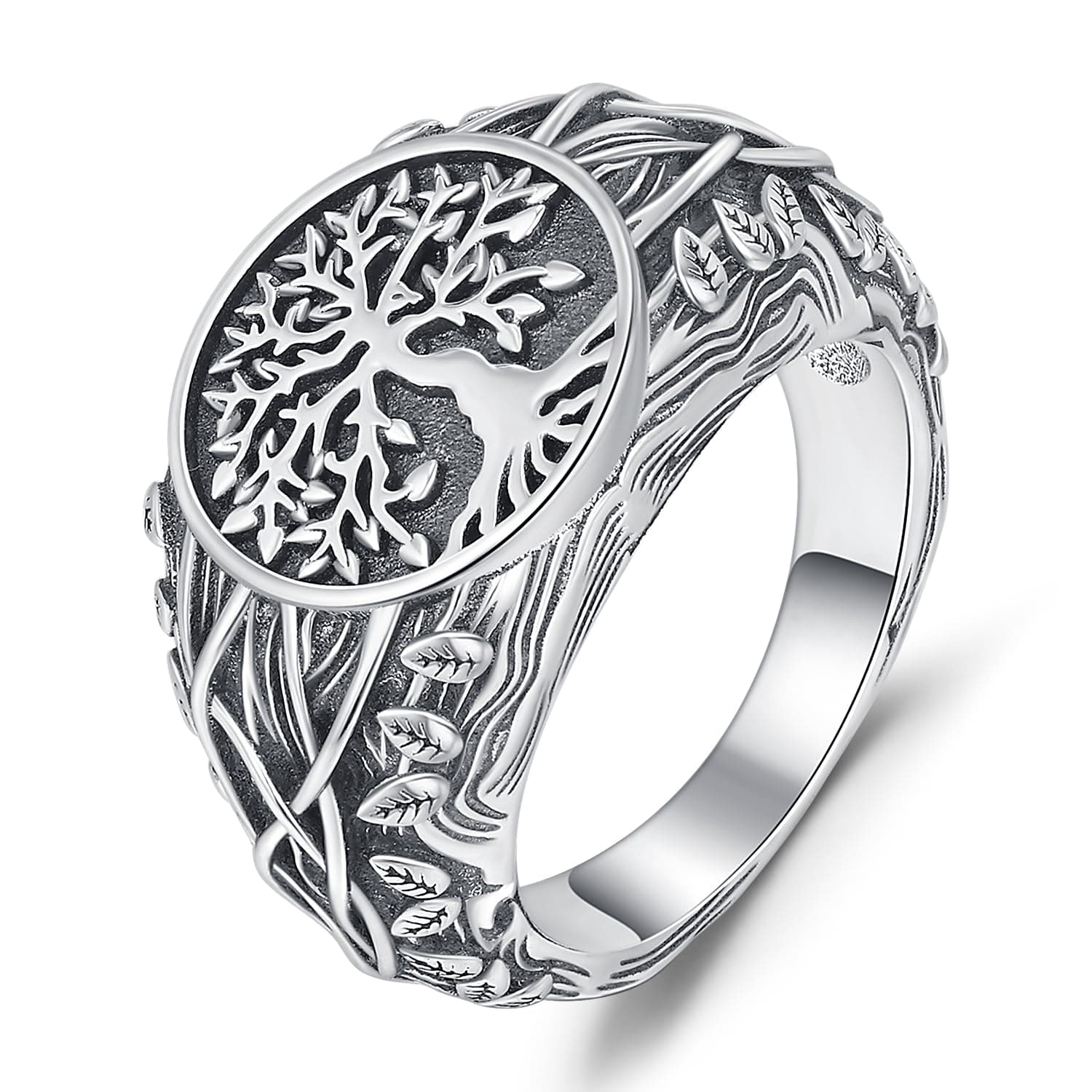 Bague Arbre de vie en argent sterling 925 pour femme | Cadeau bijoux haute qualité | Femmes et Hommes