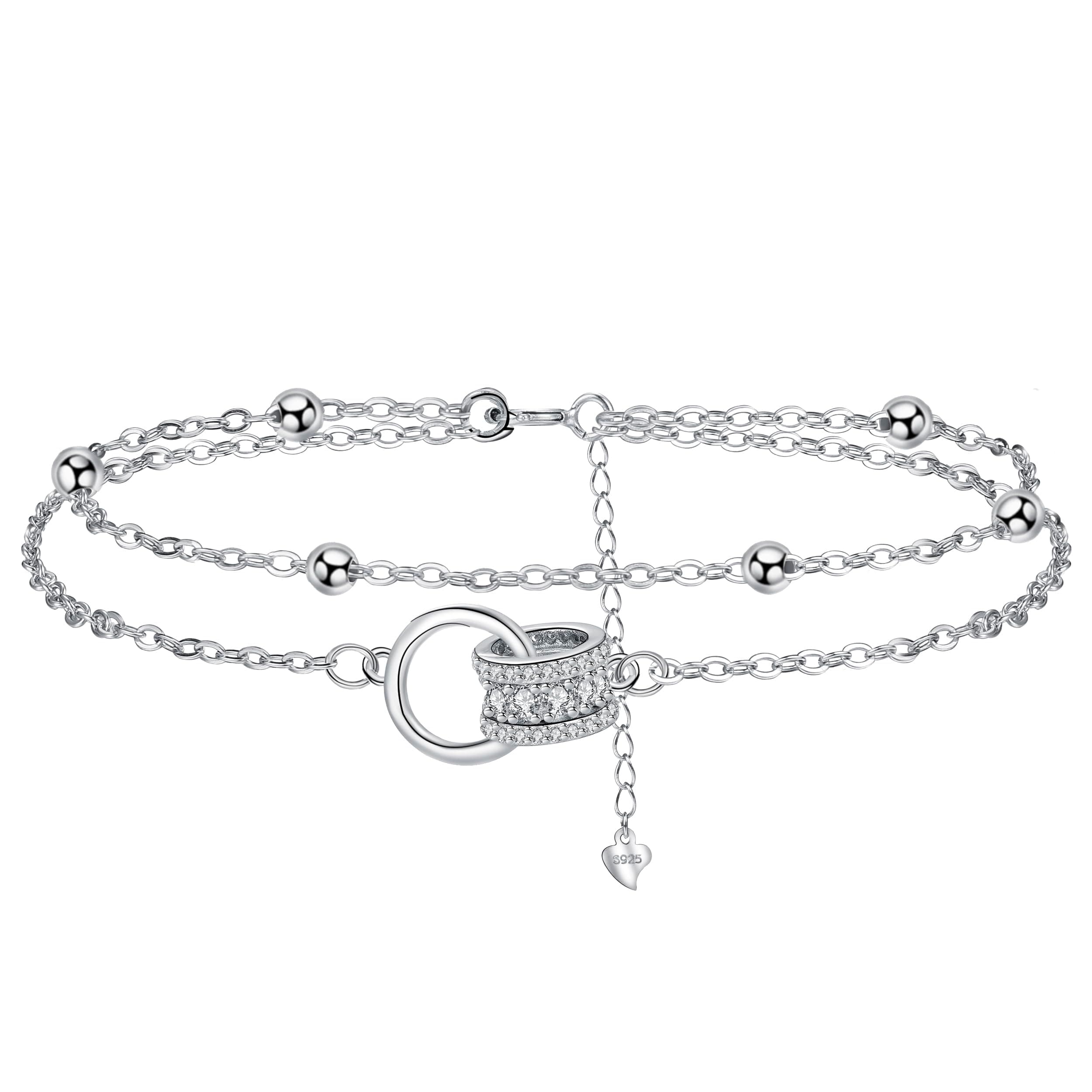 Arrebol Bracelet Femme Argent Sterling 925 Original Cadeau Noël pour Femmes Épouse Mère Réglable