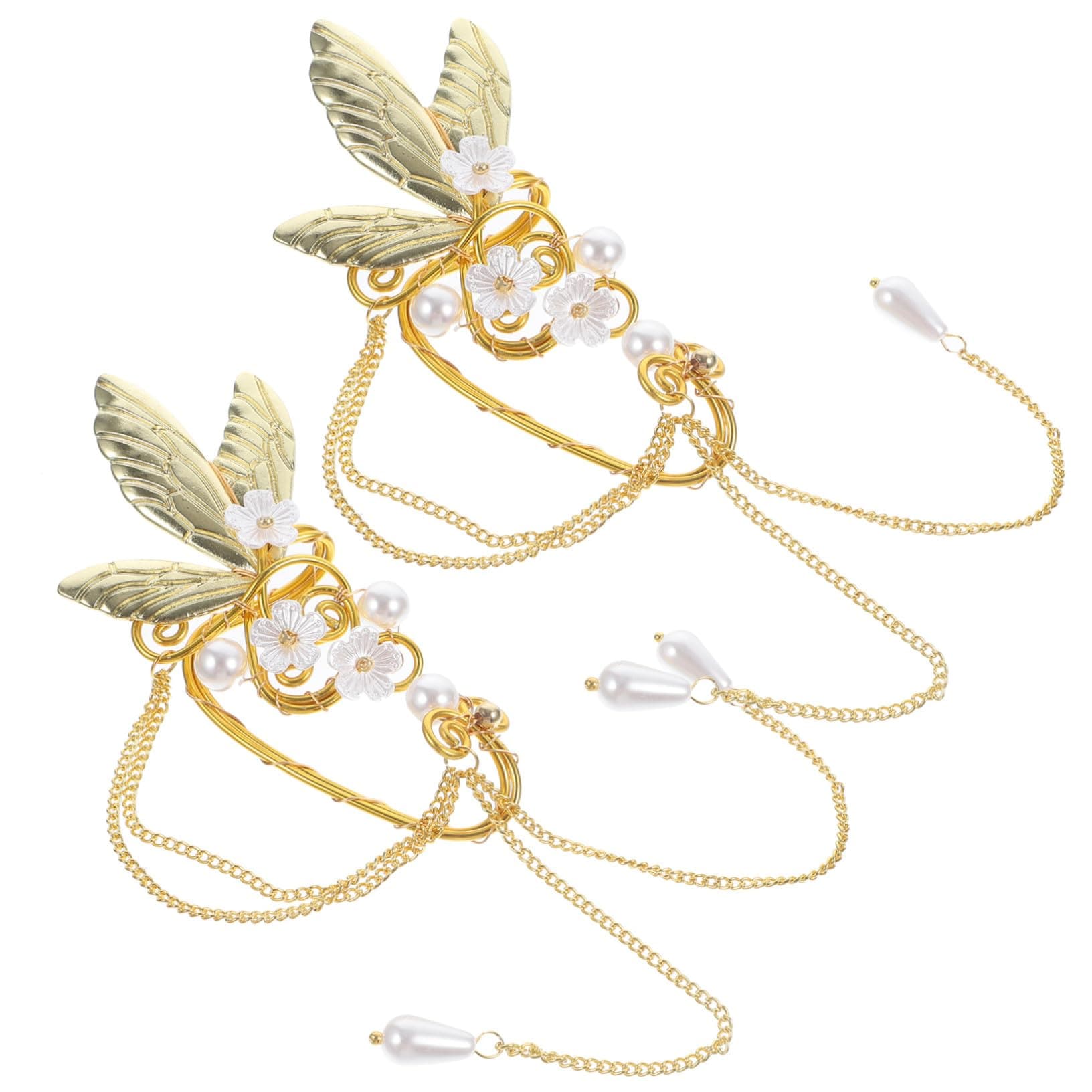 BESPORTBLE Boucles Oreilles Clip Élégantes 2 Pièces Décoratives et Légères pour Femmes et Jeunes Filles Élégantes Événem