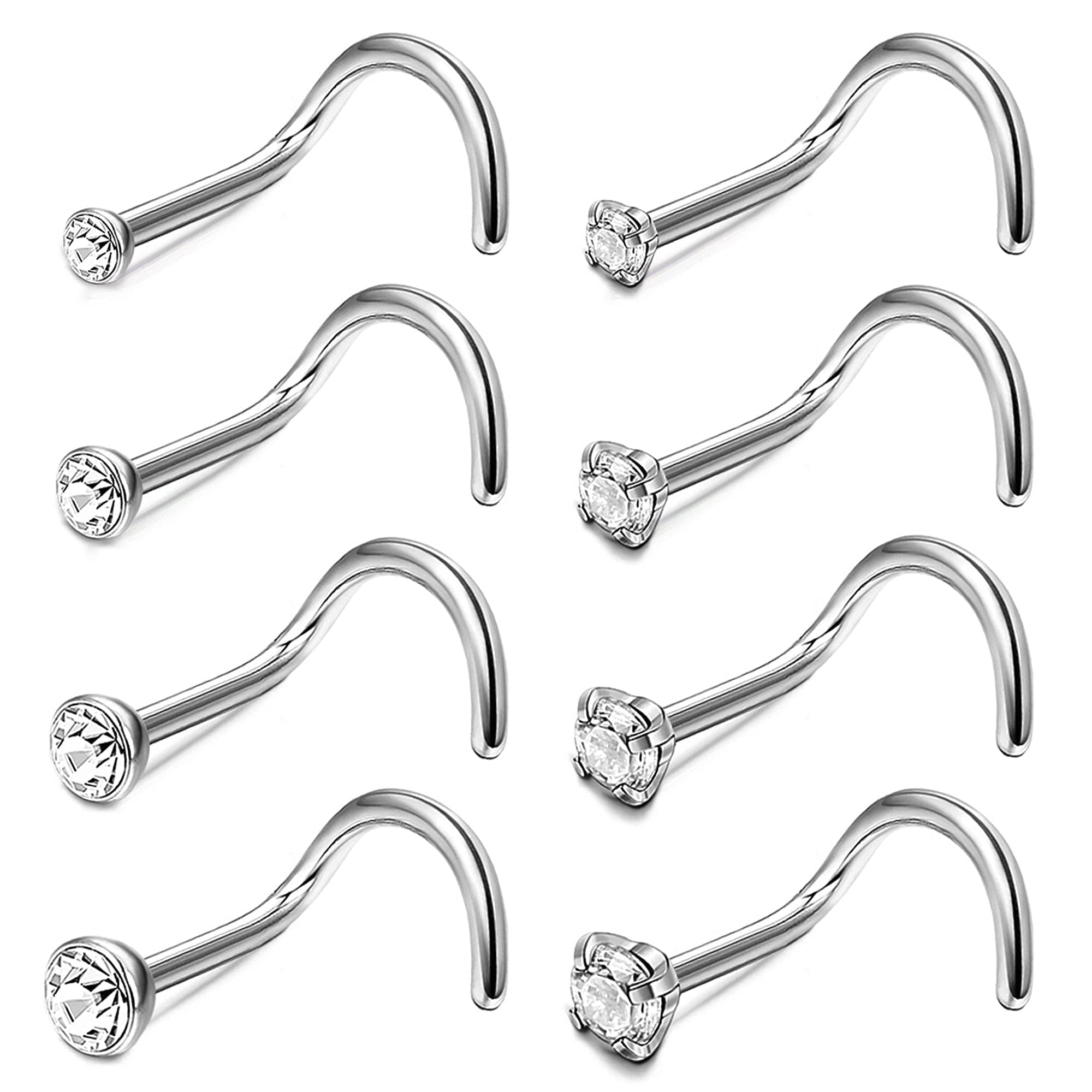 Titane Percing Au Nez Adramata G23 Homme Femme, Anneaux Nez 1,5 mm 2 mm 3 mm Piercing Bijoux Recyclés Standard