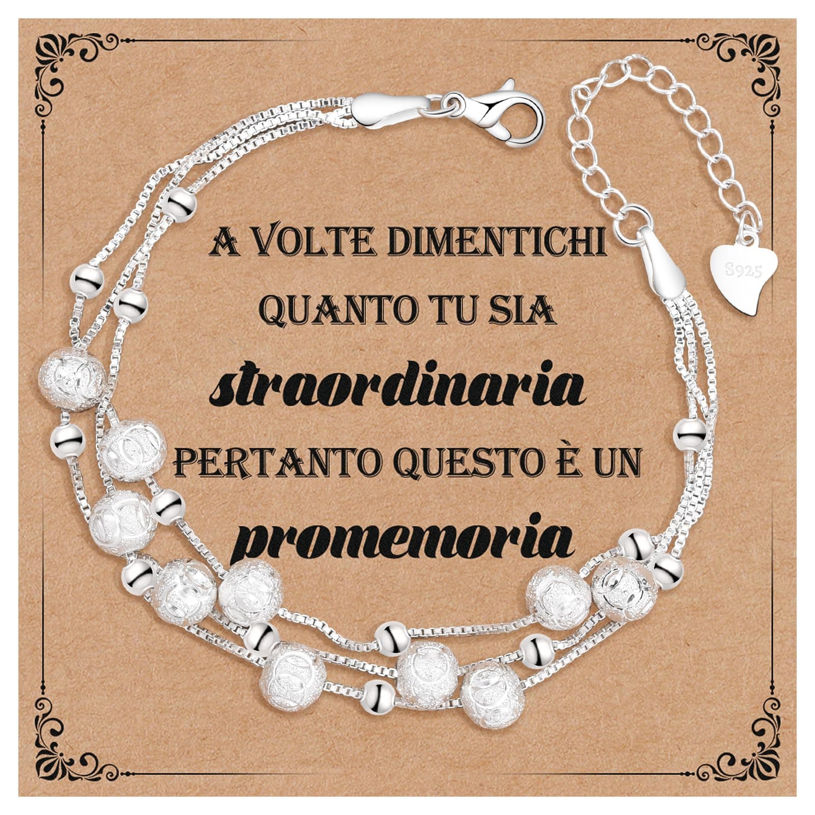 CheersLife bracelet femme pour sœur fille cadeau designer italien