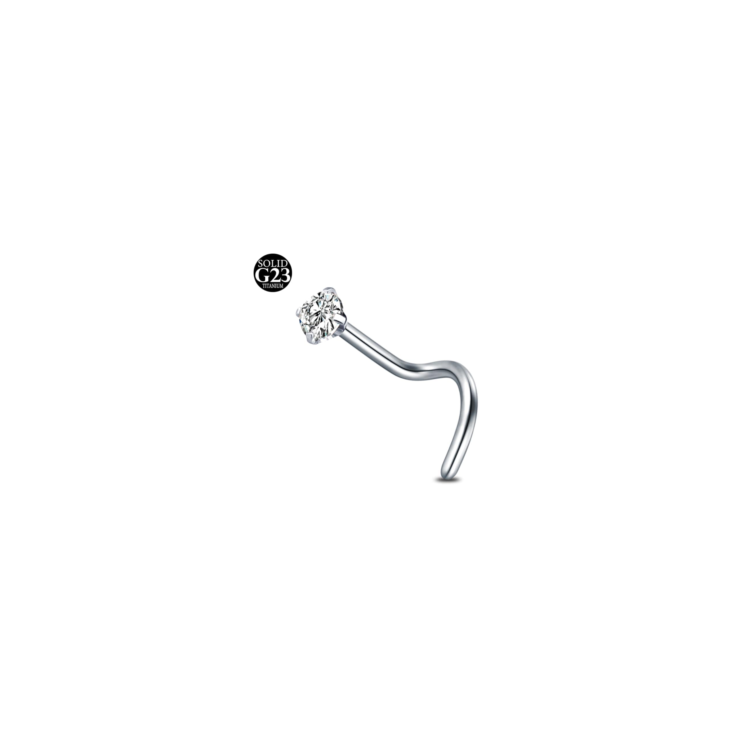 AceFun Piercing nez titane G23 pour femmes et hommes avec cubique zircone 2mmdiamond formé Lbijouxbijoux de nez