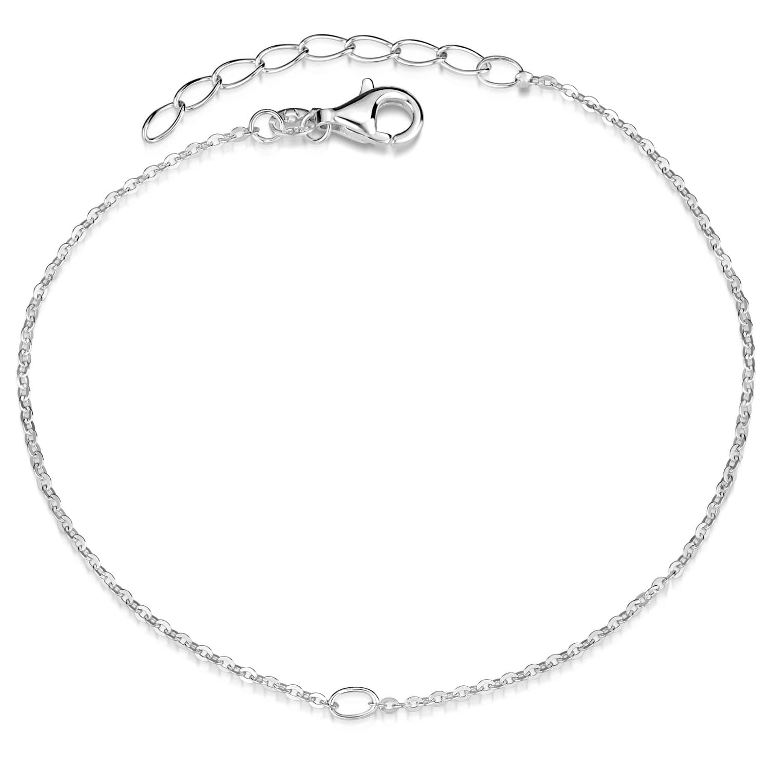 BRACELET MATERIA BY MATTHIAS WAGNER POUR FEMME EN.argent 925 1 MM FONCÉ AVEC ŒILLET—they love it