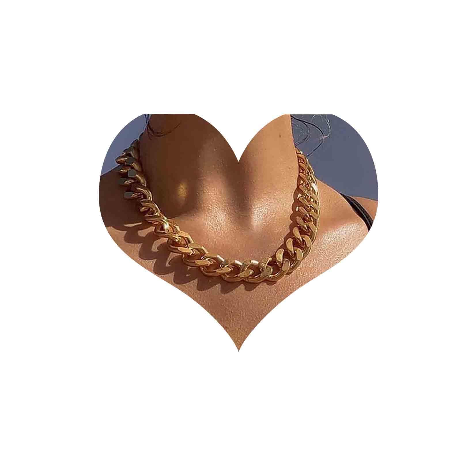 Collier chunk Orion Or Gothique Épais Pour Femmes Et Filles
Collier Chaine ChunkChunky Vintage Cubaine Or Pour Femmes