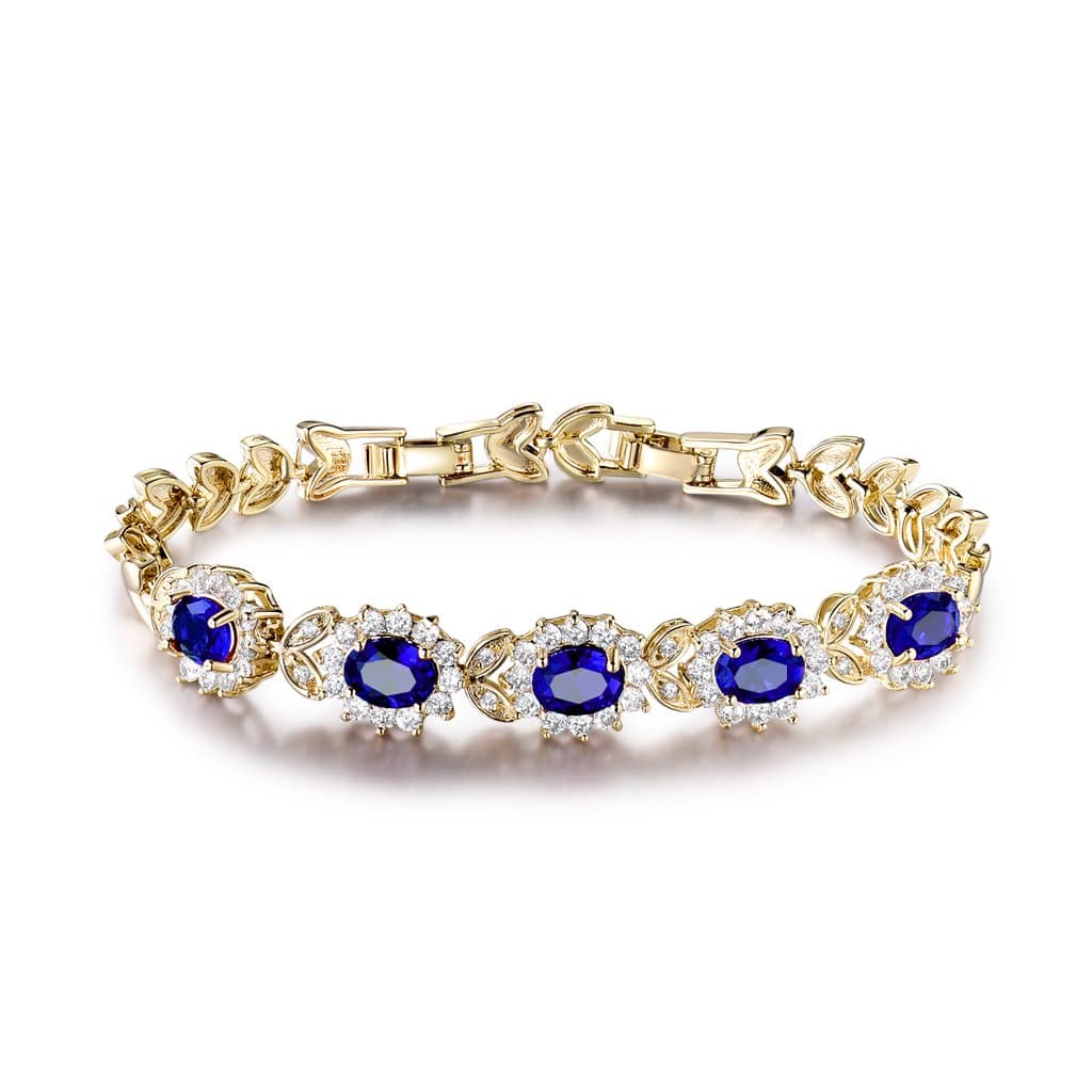 bracelet de princesse Diana femme or plaqué/cubique zircon faisant office de bijou aria 18k 0,5ct