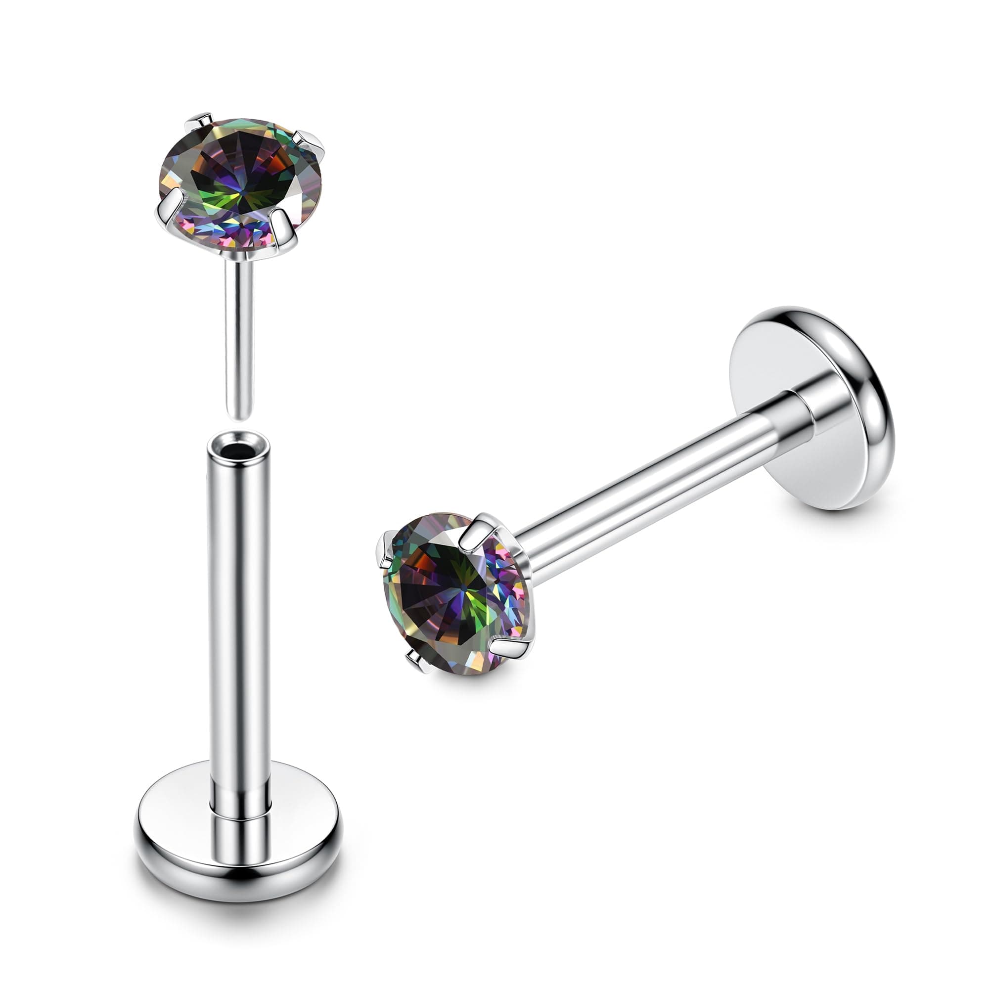Adramata G23 Titane Piercing pour Tragus Homme Femme 16G 100% Recyclé