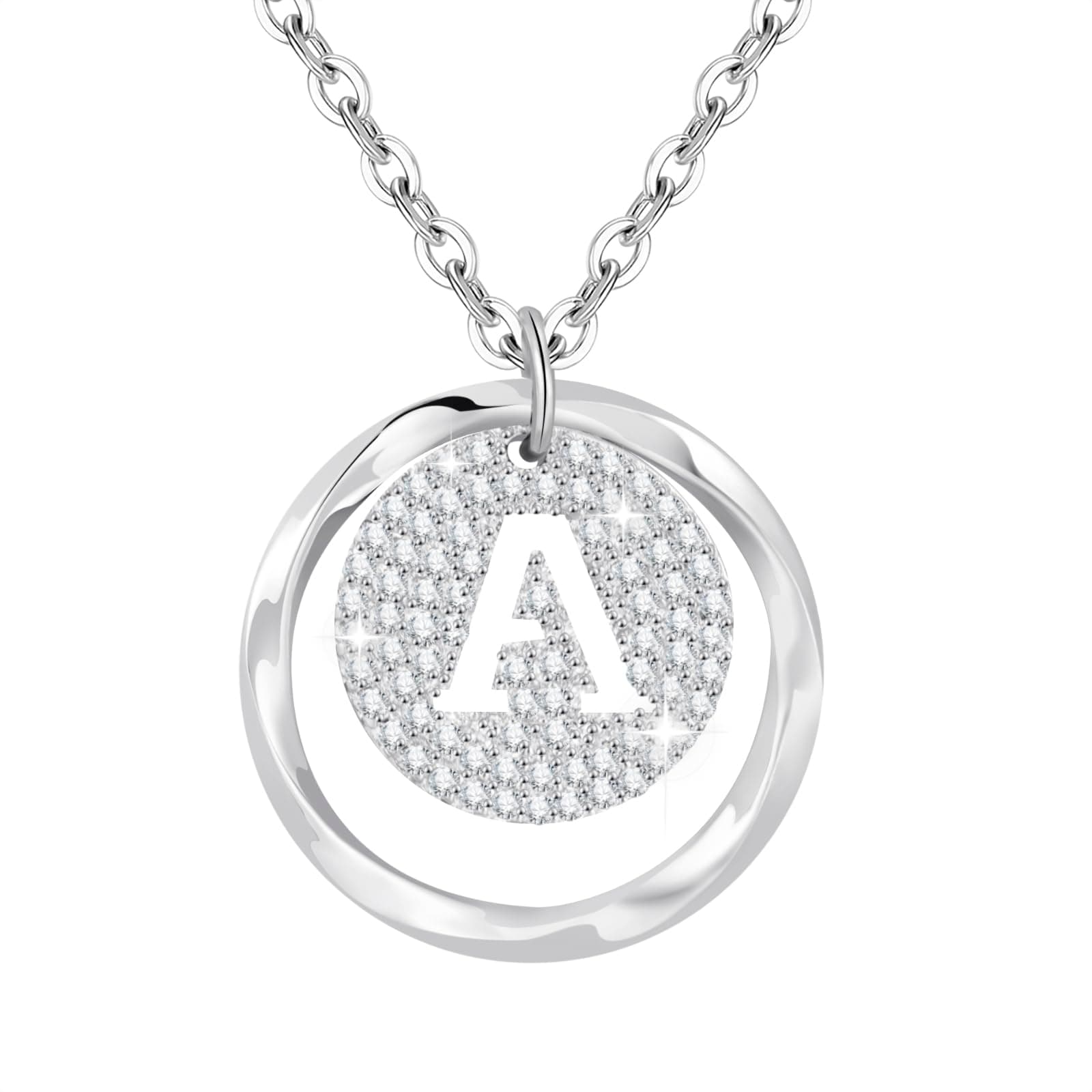 Colliers Initiales Femme Argent 925 Personalisés Cadeaux Noël Anniversaire