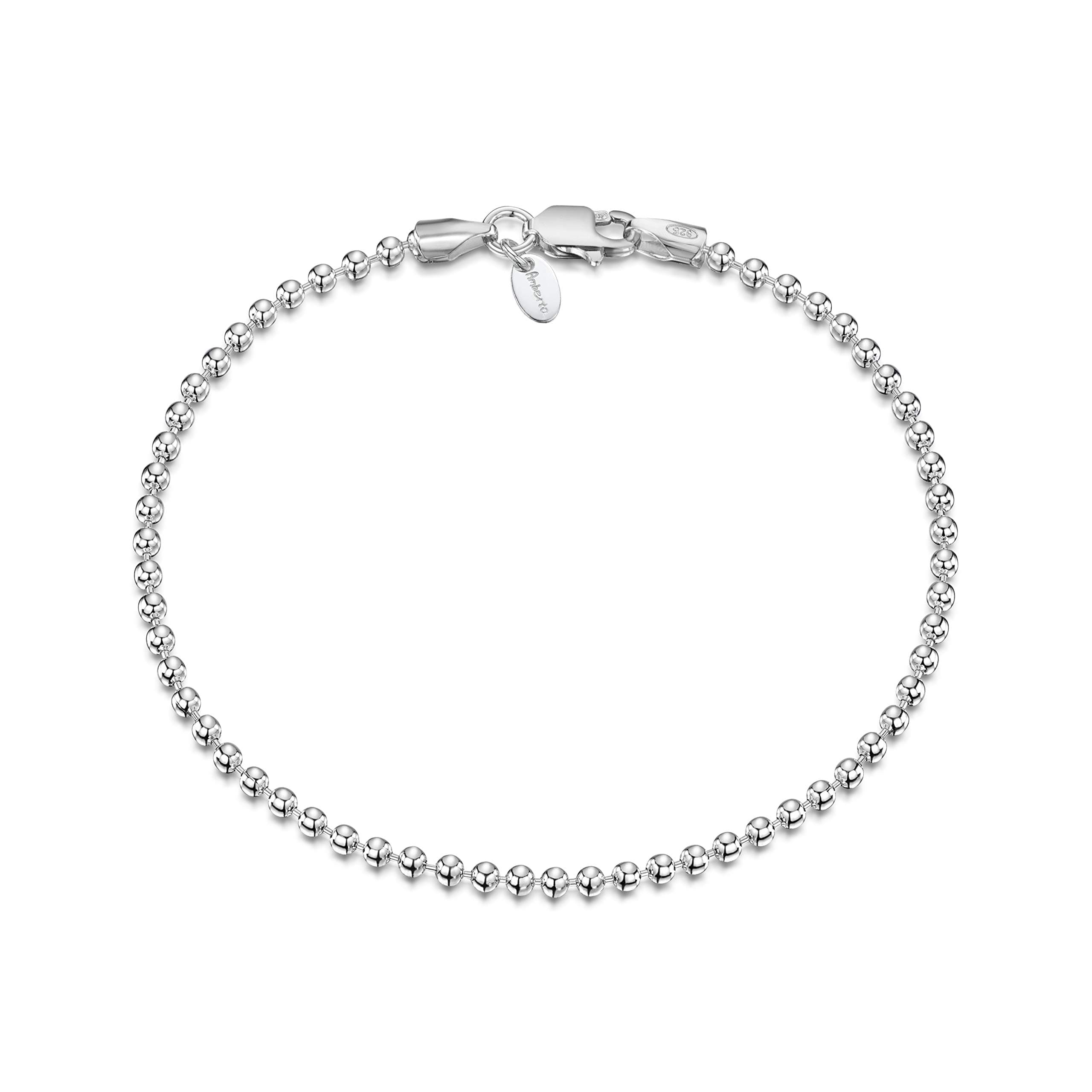 Amberta Bijoux - Bracelet en Argent 925 - Maille Boule Largeur 2 mm - Longueur 18-19 cm
Amberta Bijoux - Bijou Argent 9