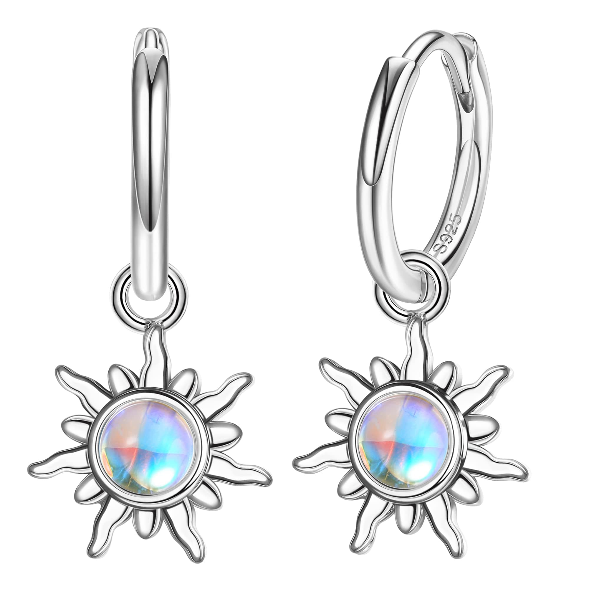 Adramata Boucles d'Oreilles en Pierre de Lune Argent Sterling 925 pour Femme Soleil Fantaisie
Adramata Boucles d'Oreille